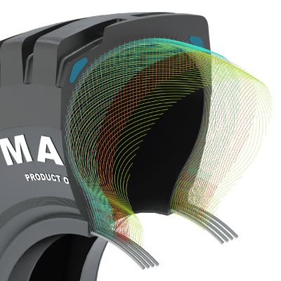 inside of a bias tire