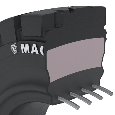 solid tire from the inside