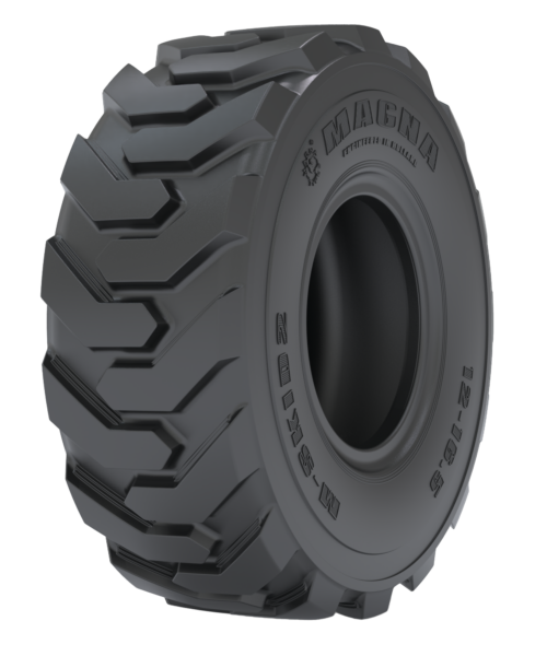 Heavy-duty M-SKID2 skid steer tire, built for construction and industrial environments, offering exceptional grip, stability, and wear resistance.