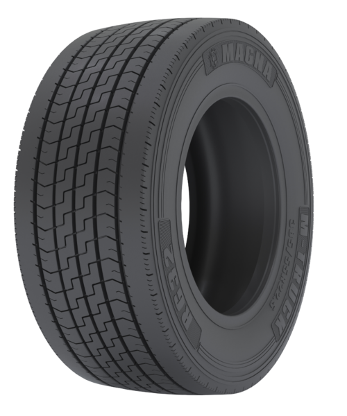 RG32 regional trailer tire designed for high mileage, fuel efficiency, and traction in on-road applications.